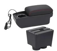 RORVECQ Pour VW Pour Polo Boîtier D'accoudoir Pour VW Pour Polo 9N 3 2002 2003 2004 2005 2006 2007 2008 2009 Boîtier De Rangement D'accoudoir Auto(A1 Charge rapide)
