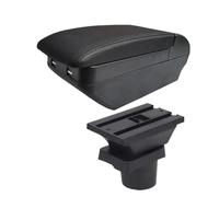 RORVECQ Pour VW UP Boîte D'accoudoir Pour Skoda Pour Citigo Pour VW UP Pour Seat Mii Boîte D'accoudoir Auto Console Boîte De Rangement(H All Black 4 USB)