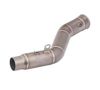 RORVECQ Pour Y&amaha YZF-R1 YZF R1 2009-2014 Silencieux D'échappement Pour Moto Raccord 51 Mm GP Escape Ligne Latérale Liaison Intermédiaire(StyleB)
