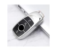 RORVECQ Protecteur De Porte-clés Auto Coque Clé Voiture TPU pour Mercedes pour Benz W205 W213 W222 X167 W177 A C E S G Class GLC CLA(Argent,3button)