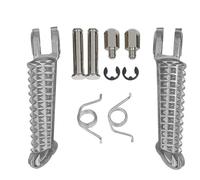 RORVECQ Repose-pieds De Moto Cale-pieds Arrière Avant Pour Yamaha YZF R1 R6 YZF R6S R1M Pour V MAX Accessoires Moto(Argent,Devant)