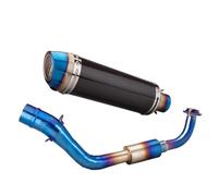 RORVECQ Silencieux D'échappement Moto Pour Aerox 155 NVX 155 NVX 125 Pour Aerox155 NVX 155 125 Avec Modification Du Tuyau Liaison Avant 51 Mm(Style D)