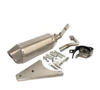 RORVECQ Système D'échappement Complet Pour Moto 38 Mm Silencieux Coude Tube Pour Derbi Pour Atlantis 50 AIR 4T 2V 2004 2005 2006(Titane)