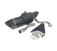 RORVECQ Système D'échappement Complet Pour Moto 38 Mm Silencieux Coude Tube Pour Derbi Pour Atlantis 50 AIR 4T 2V 2004 2005 2006(NOIR)