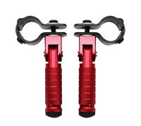 RORVECQ Une Paire Pédales Pliables Aluminium CNC Pour Pièces Motos Rearset Appui-pied Pliable Pour Motos Vélos Cyclomoteurs Karts(ROUGE)