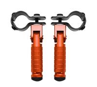 RORVECQ Une Paire Pédales Pliables Aluminium CNC Pour Pièces Motos Rearset Appui-pied Pliable Pour Motos Vélos Cyclomoteurs Karts(Orange)