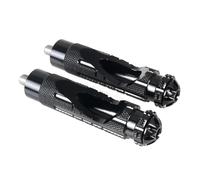 RORVECQ Universal M8/8mm Motorcycle Footrest Efficient anti slip Rearset Footrests Foot Rest Motorbike Rear Footpegs Thread Rear Set Pedals(NOIR)