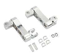 RORVECQ Universal Pédales Réglables Prolongateur Plates-formes Support Montage Mâle Pour Harley Pour Sportster Pour Softail Pour Dyna Pour Touring Pour Electra(Chrome)