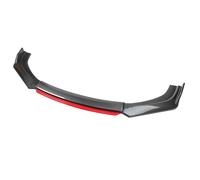 RORVECQ Universel Aileron De Pare-Chocs Avant Kit Carrosserie Spoiler Séparateur Rouge Brillant Lèvres Inférieures Diffuseur Pelle Voiture(Rouge Carbone)