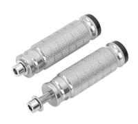 RORVECQ Universel CNC Aluminium Moto Motocyclette Repose-pieds Arrière Set Repos Racing Pédales Accessoires (Argent)