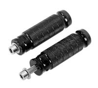 RORVECQ Universel CNC Aluminium Moto Motocyclette Repose-pieds Arrière Set Repos Racing Pédales Accessoires (NOIR)