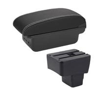 RORVECQ Version Skyactiv Accoudoir Auto Boîte De Rangement Accessoires Voiture Pour Mazda CX-3 Accoudoir Retrofit Pour Mazda 2(B3 Noir blanc 3USB)