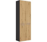 RORY - Armoire de salle de bain avec panier - Dimensions 174x60x30 - Meuble de rangement salle de bain espace buanderie