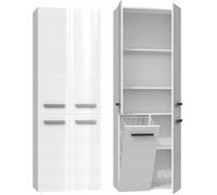 RORY - Armoire de salle de bain avec panier - Poignées minimalistes - Dimensions : 174x60x30 - Colonne de rangement