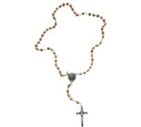 ROS63 couronne croisière croisière chapelet de saint béni en bois d'olivier de cou messe église religieuse évêque prêtre tube, small, Bois, Bois