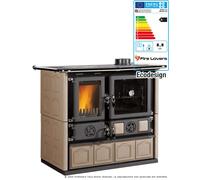 Rosa 5.0 Maiolica 9kW Cuisinière à bois taupe