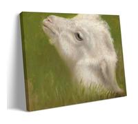 Rosa Bonheur - Impression sur toile représentant une tête d'agneau rustique pour décoration murale rustique, salon, chambre à coucher, 50 x 75 cm