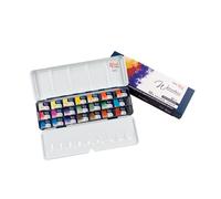 Rosa Gallery Kit de peinture aquarelle professionnelle monopigmentée, 21 aquarelles de 2,5 ml, haute résistance à la lumière, pour artistes, adultes, étui en métal léger et portable