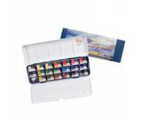 Rosa Gallery Kit de peinture aquarelle professionnelle pour paysage, 21 aquarelles de 2,5 ml, haute résistance à la lumière pour artistes, adultes, étui en métal léger et portable