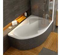 Rosa II 160 x 105 cm Baignoire d'angle orientation droite en acrylique, sans pieds, blanc (CL21000000)