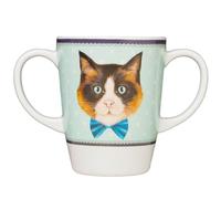 Rosa Lifestyle Tasse en mélamine à deux poignées pour chat - Légère 126 g, capacité de 400 ml - Aide à la mobilité quotidienne pour les personnes âgées, la démence, les tremblements, l'arthrite et la