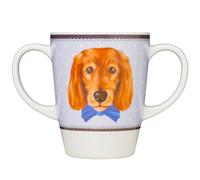 Rosa Lifestyle Tasse en mélamine à deux poignées pour chien - Légère 126 g, capacité de 400 ml - Aide à la mobilité quotidienne pour les personnes âgées, la démence, les tremblements, l'arthrite et la