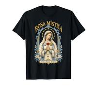 Rosa Mistica Vierge Marie Trois Roses Dévotion Catholique T-Shirt