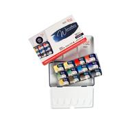 Rosa Ukraine, lot de 12 schémas de couleurs uniques, étui en métal de 2,5 ml, poêles complètes extra fines (indigo classique)