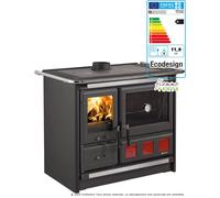 Rosa XXL 16 - Steel 10,5 kW Cuisinière à bois noir anthracite
