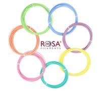ROSA3D Filament PLA Set 7 Pastel Colors 30 g × 10 m 1,75 mm for 3D Pens