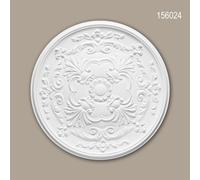 Rosace 156024 Profhome Élement décorative Élement pour plafond style Néo-Empire blanc Ø 49,6 cm