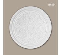 Rosace 156034 Profhome Élement décorative Élement pour plafond style Néo-Classicisme blanc Ø 51,2 cm