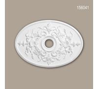 Rosace 156041 Profhome Élement décorative Élement pour plafond style Néo-Empire blanc 78,5 x 54,4 cm