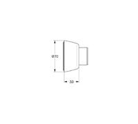 Grohe rosace 45545 45545000 (12058/12120) DN15 70mm chromé