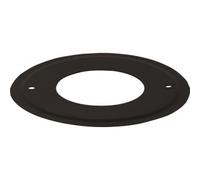 Rosace acier émail noir mat pour conduit pellets - diamètre 100 mm TEN