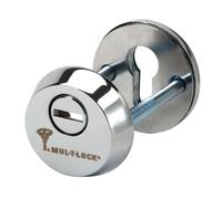 Rosace blindée nickel MUL-T-LOCK pour cylindre européen - 26930521