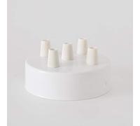 Rosace cylindrique en métal Diamètre 100 mm. Blanc. Sortie 5 Câbles