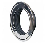 Rosace de finition chrome Conduit Conduit de 130 mm en métal Valve de plafond/Bride d'aération Tuyau Spigot Tuyau Collier Tube Extrémité Rmn130