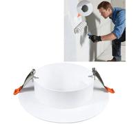 Rosace De Finition Pour Trou De Plafond, Cache Ouverture Ronde 185x12x40 mm, Pour Ouvertures Mur/Plafond 126-175 mm, Blanc ABS