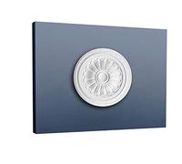 Rosace de plafond avec fleur graphique R14 - L33 x H3 x L33cm - ORAC DECOR