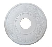 Rosace de plafond décorative en polyuréthane pour luminaires et ventilateurs | Plaque ronde blanche de 33 cm avec savoir-faire exquis pour l'amélioration de la maison