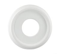 Rosace de plafond décorative en polyuréthane pour luminaires, ventilateurs, lustres, plaque ronde blanche de 25 cm de diamètre extérieur, pour une installation facile de la décoration de la maison