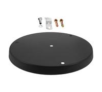 Rosace de plafond ronde en fer noir pour luminaire | Plaque stable de recouvrement, montage sûr pour plafonniers et lustres, accessoire DIY, usage en salle à manger