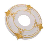 Rosace de Plafond Vintage en PU, Ø33,5cm pour Plafonnier Décoratif | Finition Faux Plâtre, Pose sans Joint, Répare un Trou, pour Salons et Intérieurs Formels