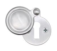 Rosace de porte d'entrée recouverte d'un trou de serrure victorien - 35 mm - Chrome satiné - Lot de 1