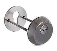 Rosace de protection APECS pour porte d'entrée et portes intérieures Rosace de clé pour cylindre profilé PZ avec protection contre la traction ronde Bronze 1 paire APECS DP-80-C-AB