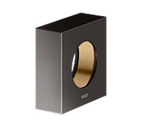 KEUCO rosace de prolongation pour vannes encastrées, forme de rosace carrée, 59551350282, Couleur: noir titane brossé
