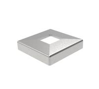 Rosace de recouvrement en acier inoxydable V2A - Rosace pour Ø 42,4 x 2 mm - Profil 40 x 40 mm - Tube carré 50 x 50 mm (108 x 108 mm pour profil 40 x 40 mm).