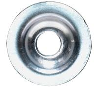 Rosace d'écartement acier zingué blanc - PLOMBELEC - Modèle Fix'Pro - Diamètre 14 mm - Vendu par 100