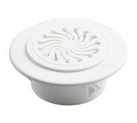 Rosace décorative blanche en polypropylène 70 mm pour grille de ventilation murale pour plaque de 60 mm compatible avec 40 mm 50 mm d'air en plastique 80 mm (60 mm)